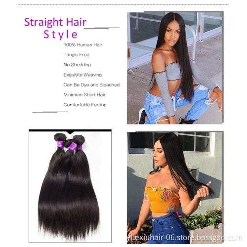 Straight Indian Hair Hot Sale Straight Virgin Human Hair Weave Super Double Drawn Hair